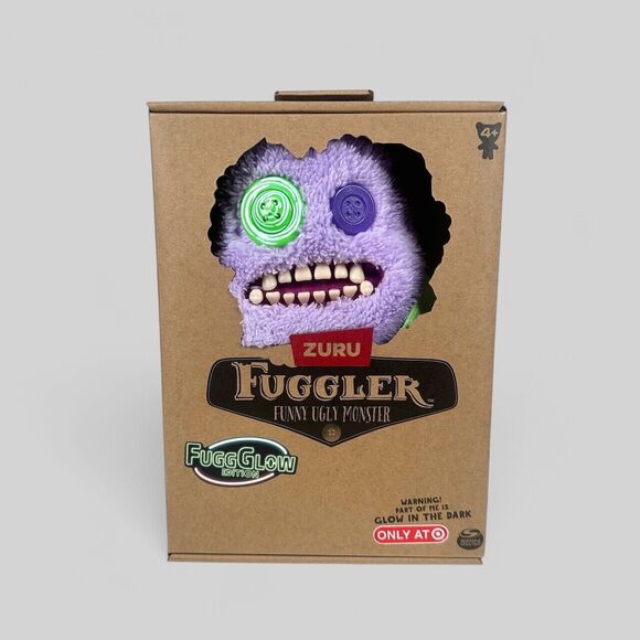 Fuggler FuggGlow Munch / Sasquoosh Glow In The Dark Edition Plush ZURU Set Of 2 - Picture 4 of 7